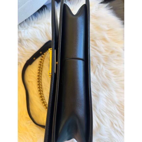 Authentic Large Chanel Boy Bag - Black with Gold Hardware - Picture 10 of 12